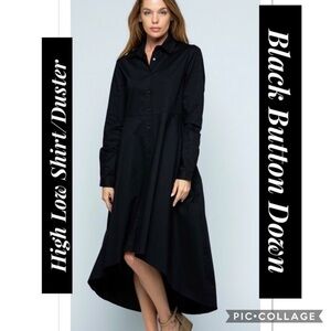 Black Button Down-High Low